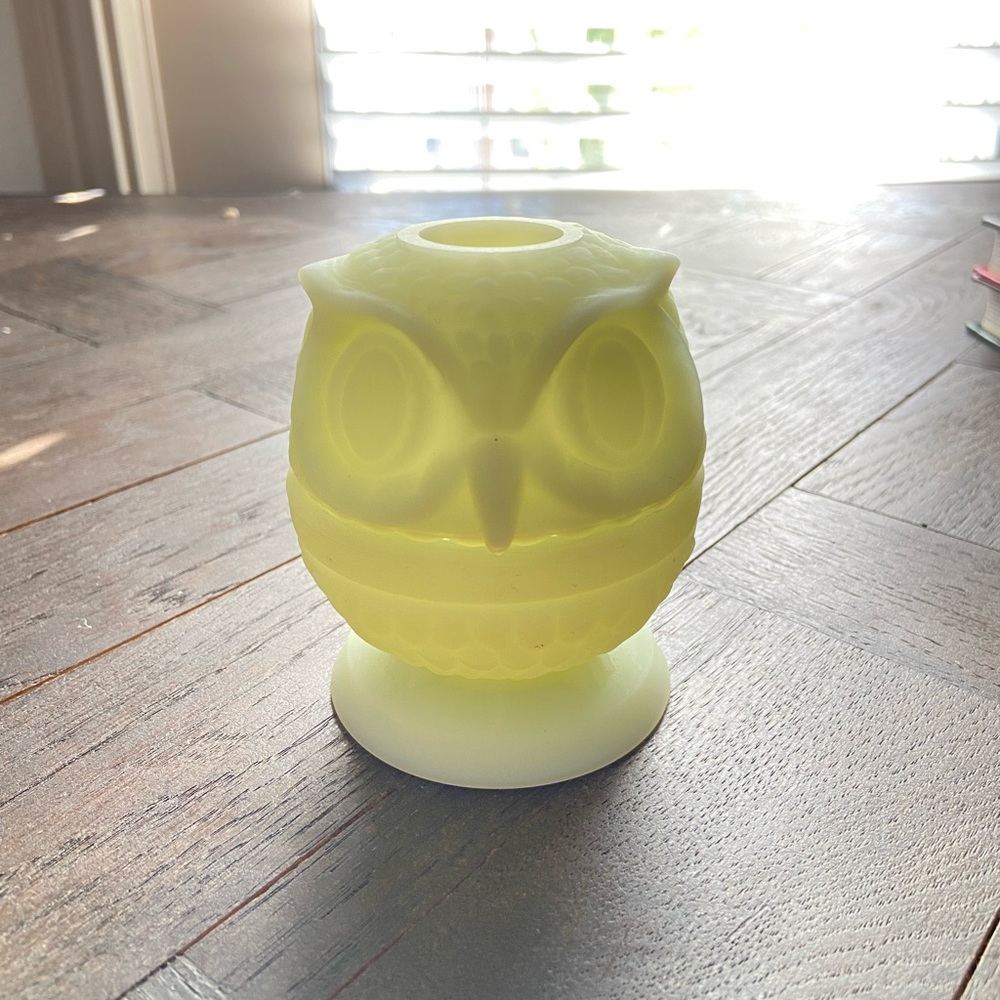 Fenton Owl Fairy Lamp